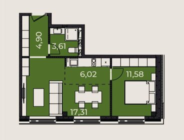 50,3 м², 2-комнатные апартаменты 4 230 000 ₽ - изображение 94