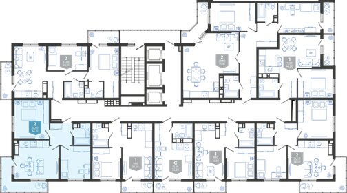 Квартира 56,1 м², 2-комнатная - изображение 2