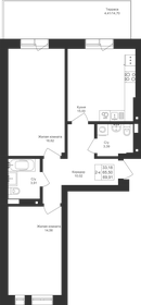 65,3 м², 2-комнатная квартира 8 624 880 ₽ - изображение 44