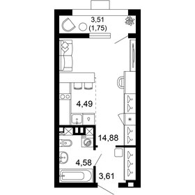 31 м², 1-комнатная квартира 4 500 000 ₽ - изображение 103