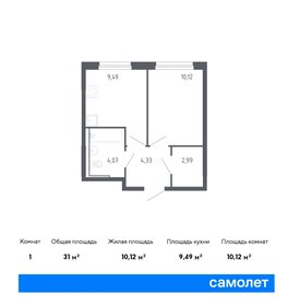 35,8 м², 1-комнатная квартира 4 400 000 ₽ - изображение 63