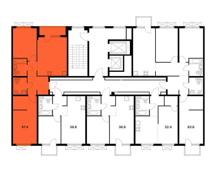 67,4 м², 2-комнатная квартира 9 000 000 ₽ - изображение 21