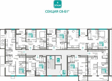 64,4 м², 2-комнатная квартира 8 603 000 ₽ - изображение 24