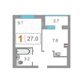 28 м², 1-комнатная квартира 3 400 000 ₽ - изображение 54