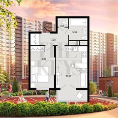 Квартира 46,7 м², 1-комнатная - изображение 3