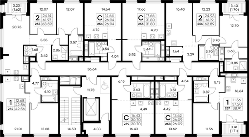 63,6 м², 2-комнатная квартира 21 240 000 ₽ - изображение 39