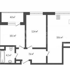 Квартира 53,5 м², студия - изображение 2