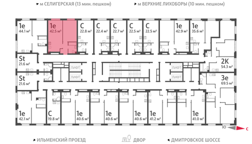 43,7 м², 1-комнатная квартира 19 424 650 ₽ - изображение 52