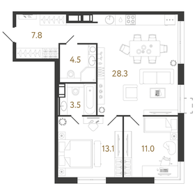 68,2 м², 2-комнатная квартира 17 235 750 ₽ - изображение 68