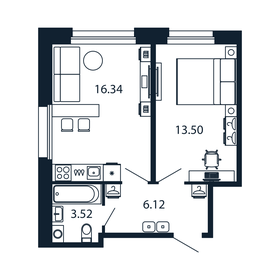 Квартира 39,5 м², 1-комнатная - изображение 1