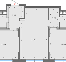 Квартира 64,4 м², 3-комнатная - изображение 4