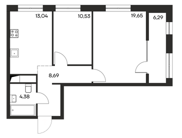63,3 м², 2-комнатная квартира 7 916 250 ₽ - изображение 29
