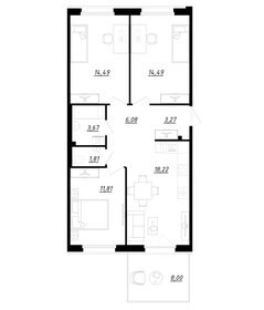 Квартира 76,2 м², 3-комнатная - изображение 1