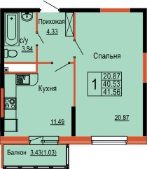 60 м², 2-комнатная квартира 6 200 000 ₽ - изображение 43