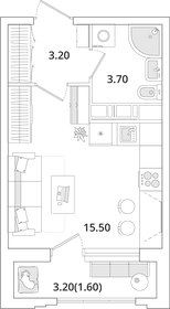 21,2 м², квартира-студия 6 800 000 ₽ - изображение 142