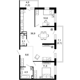 100 м², 3-комнатная квартира 25 000 000 ₽ - изображение 96