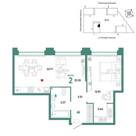 48,3 м², 2-комнатная квартира 7 500 000 ₽ - изображение 63