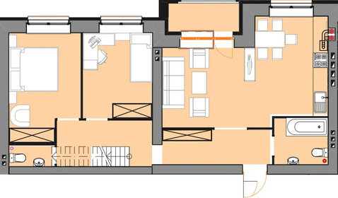 58,3 м², 3-комнатная квартира 3 450 000 ₽ - изображение 49