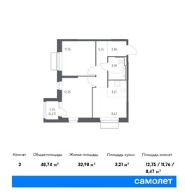 Квартира 48,7 м², 2-комнатная - изображение 1