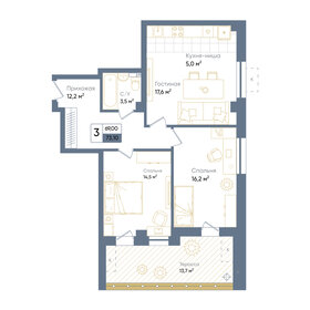 96 м², 3-комнатные апартаменты 9 800 000 ₽ - изображение 39