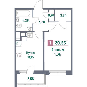 Квартира 39,6 м², 1-комнатная - изображение 1