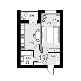 37,5 м², 1-комнатная квартира 4 600 000 ₽ - изображение 120