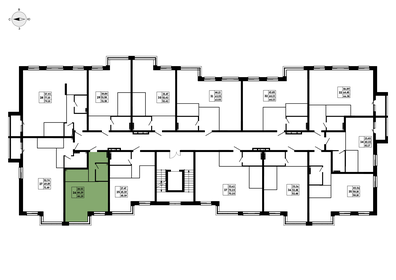 Квартира 44,3 м², 1-комнатная - изображение 1