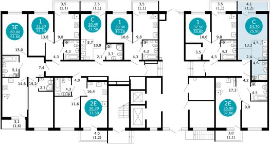 25,5 м², 1-комнатная квартира 12 150 750 ₽ - изображение 29