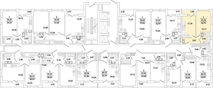 28,6 м², квартира-студия 7 998 000 ₽ - изображение 118