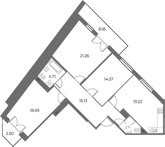 105 м², 3-комнатная квартира 19 500 000 ₽ - изображение 23