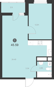 43,9 м², 1-комнатная квартира 8 329 230 ₽ - изображение 24