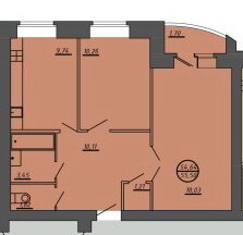 55,6 м², 2-комнатная квартира 4 999 000 ₽ - изображение 1