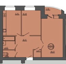 Квартира 55,6 м², 2-комнатная - изображение 1