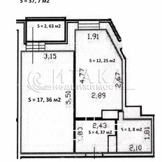 Квартира 37,7 м², 1-комнатная - изображение 2