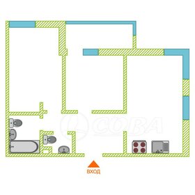 Квартира 62,3 м², 2-комнатная - изображение 1