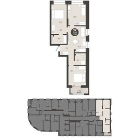 Квартира 75,7 м², 3-комнатная - изображение 2