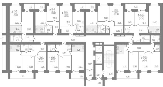 62,2 м², 3-комнатная квартира 5 300 000 ₽ - изображение 100