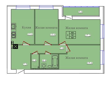 113 м², 2-комнатная квартира 17 000 000 ₽ - изображение 94