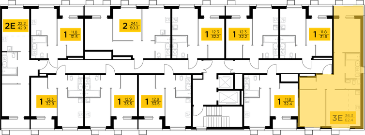 62,6 м², 3-комнатная квартира 10 500 231 ₽ - изображение 12