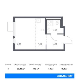 Квартира 22,8 м², студия - изображение 1