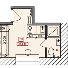 Квартира 10,2 м², студия - изображение 2