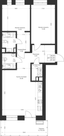 84,5 м², 2-комнатная квартира 12 420 030 ₽ - изображение 50