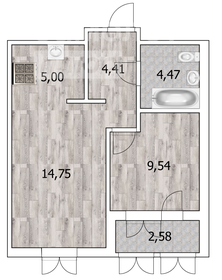 43,7 м², 2-комнатная квартира 5 770 000 ₽ - изображение 47