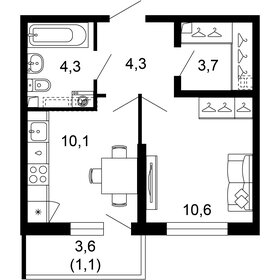 34 м², квартира-студия 15 200 000 ₽ - изображение 71