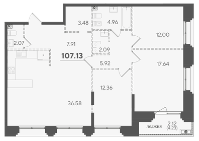 107,3 м², 4-комнатная квартира 29 175 000 ₽ - изображение 25