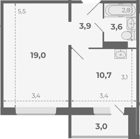 Квартира 40 м², 1-комнатная - изображение 3