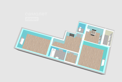 Квартира 63,3 м², 2-комнатная - изображение 3