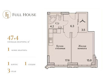 49,2 м², квартира-студия 24 500 000 ₽ - изображение 15