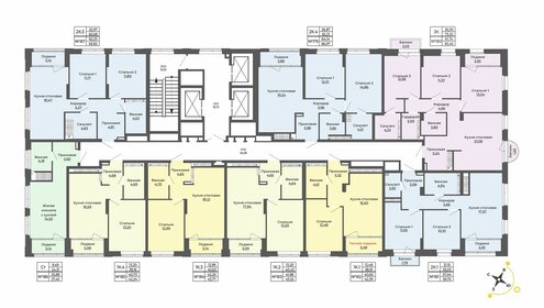 40,6 м², 1-комнатная квартира 7 374 345 ₽ - изображение 45