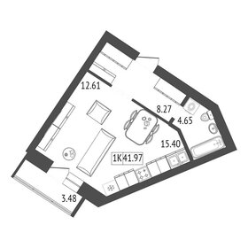 33 м², 1-комнатная квартира 3 900 000 ₽ - изображение 73